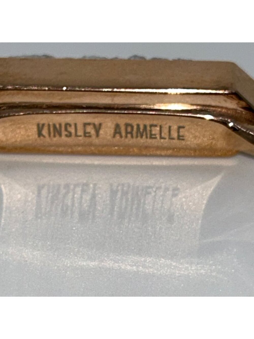 Druzy Quartz Cuff Bracelet Rose Gold-tone by Kinsley Armelle - Picture 6 of 12